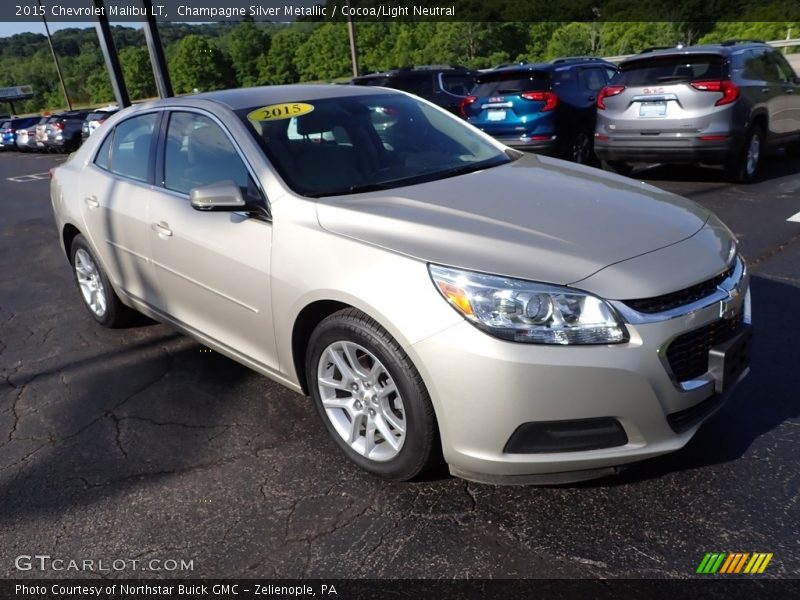 Champagne Silver Metallic / Cocoa/Light Neutral 2015 Chevrolet Malibu LT