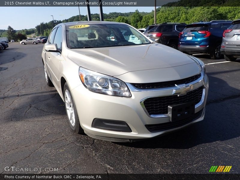 Champagne Silver Metallic / Cocoa/Light Neutral 2015 Chevrolet Malibu LT