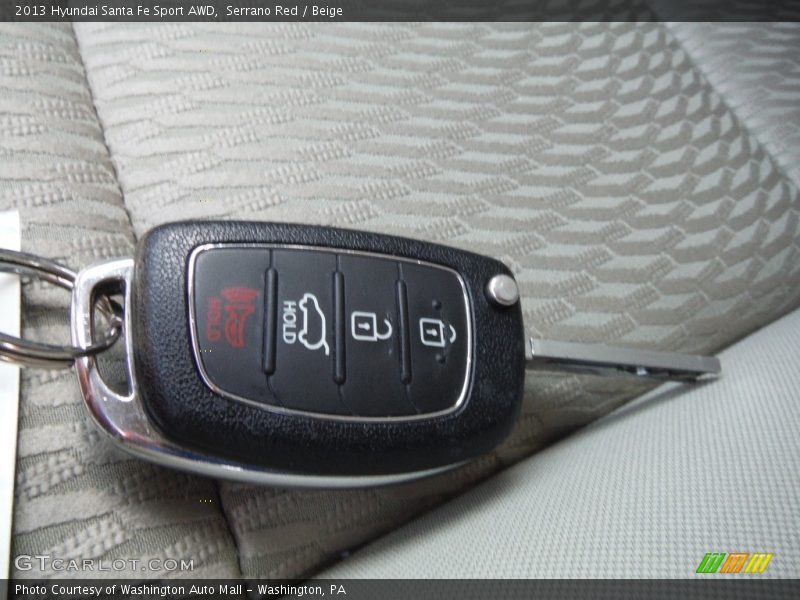Serrano Red / Beige 2013 Hyundai Santa Fe Sport AWD