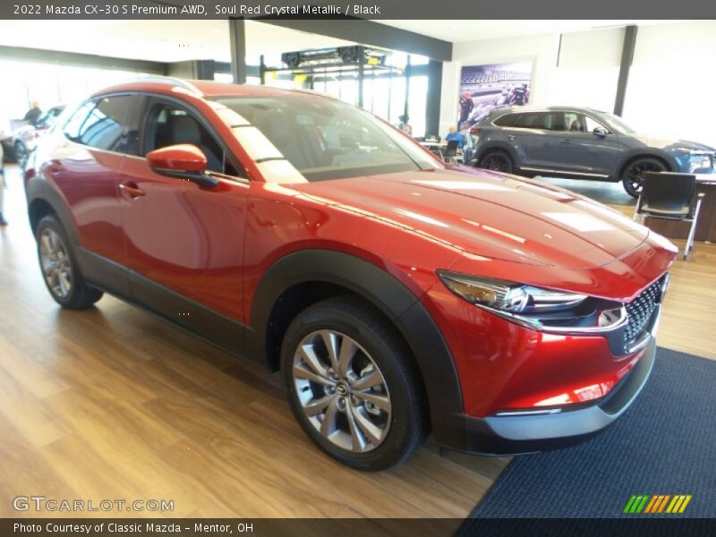 Soul Red Crystal Metallic / Black 2022 Mazda CX-30 S Premium AWD