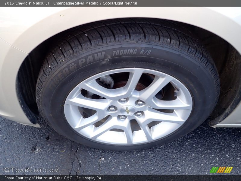 Champagne Silver Metallic / Cocoa/Light Neutral 2015 Chevrolet Malibu LT