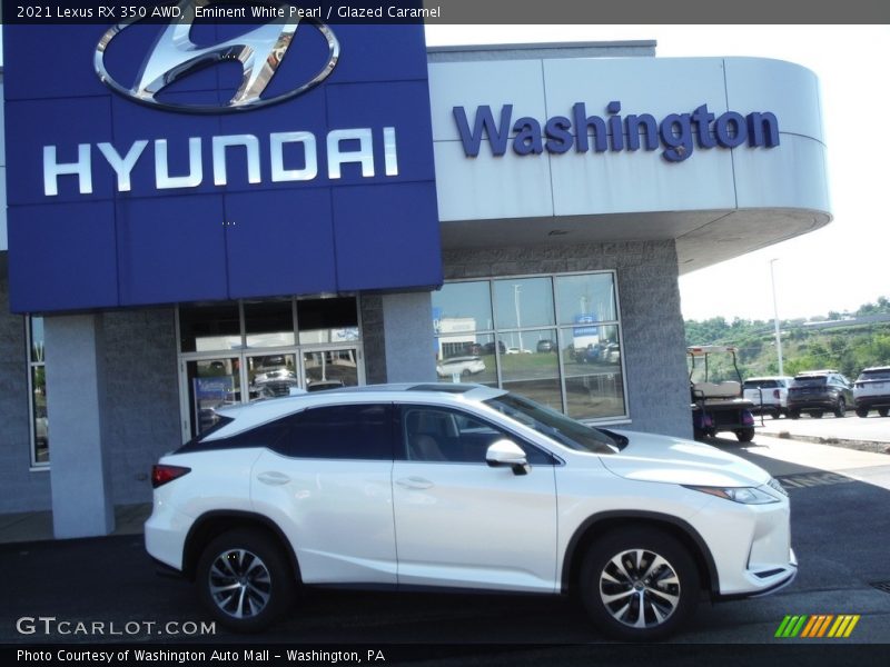 Eminent White Pearl / Glazed Caramel 2021 Lexus RX 350 AWD