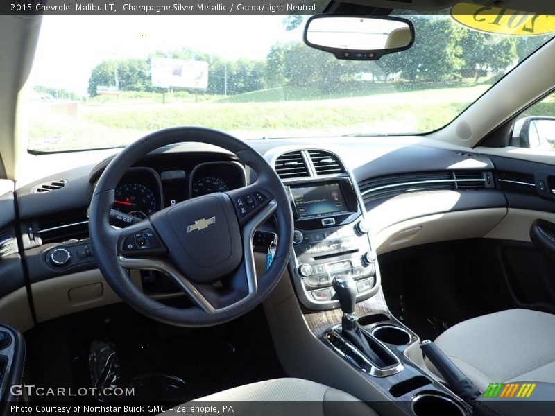 Champagne Silver Metallic / Cocoa/Light Neutral 2015 Chevrolet Malibu LT