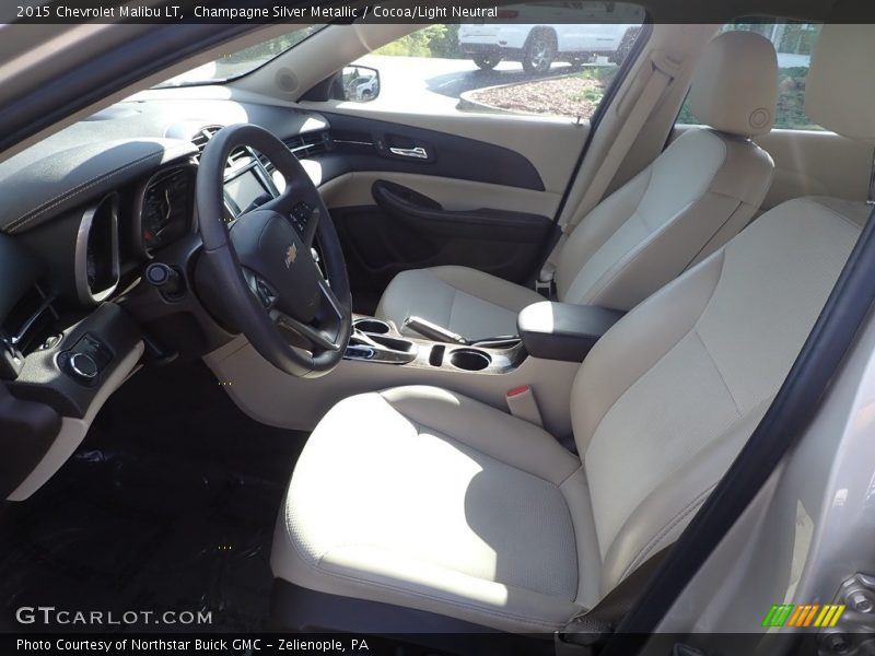 Champagne Silver Metallic / Cocoa/Light Neutral 2015 Chevrolet Malibu LT