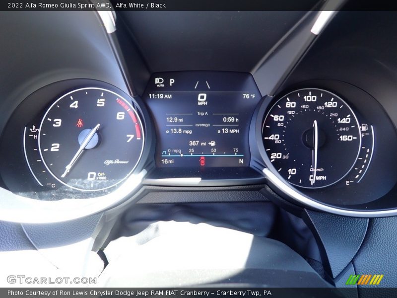  2022 Giulia Sprint AWD Sprint AWD Gauges