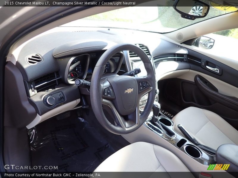 Champagne Silver Metallic / Cocoa/Light Neutral 2015 Chevrolet Malibu LT