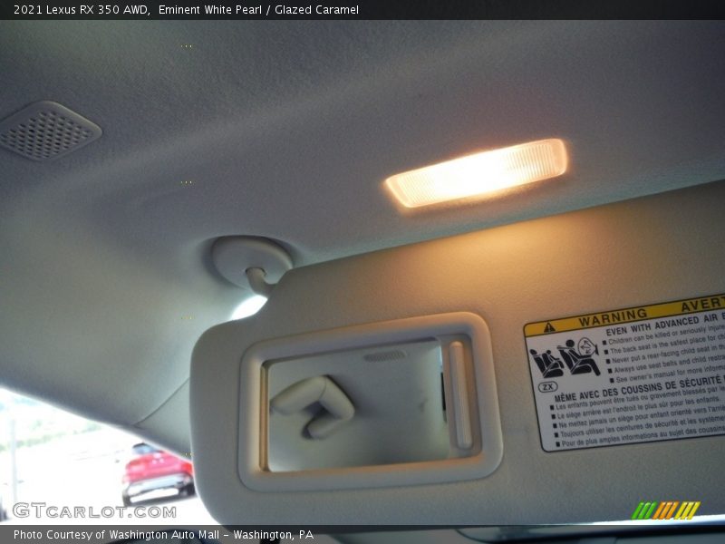 Eminent White Pearl / Glazed Caramel 2021 Lexus RX 350 AWD