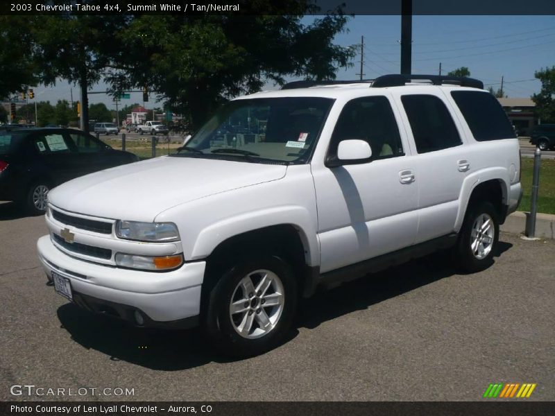 Summit White / Tan/Neutral 2003 Chevrolet Tahoe 4x4