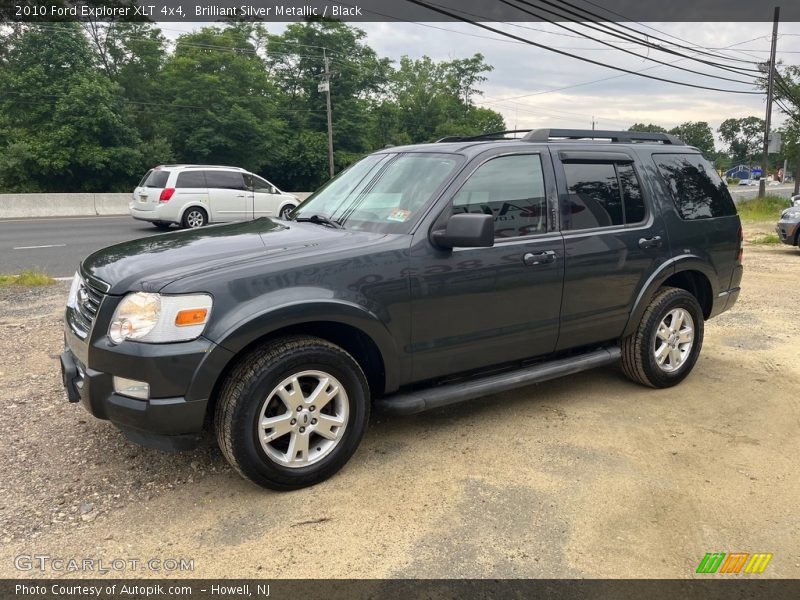 Brilliant Silver Metallic / Black 2010 Ford Explorer XLT 4x4