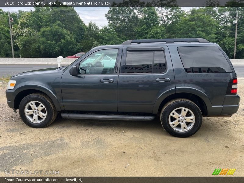 Brilliant Silver Metallic / Black 2010 Ford Explorer XLT 4x4