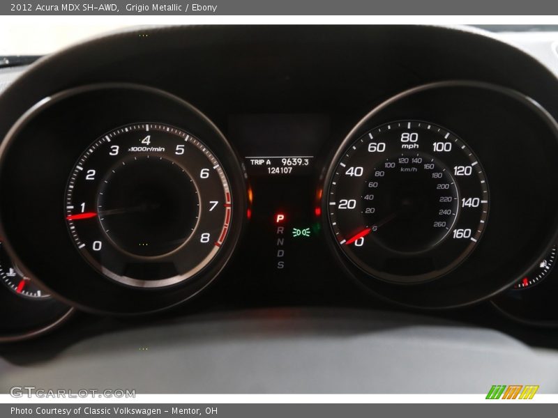 Grigio Metallic / Ebony 2012 Acura MDX SH-AWD