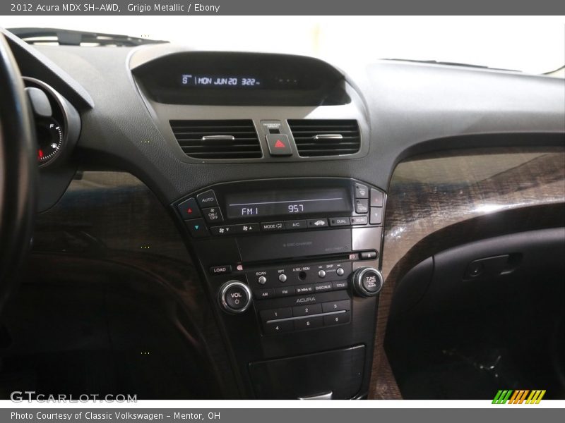 Grigio Metallic / Ebony 2012 Acura MDX SH-AWD