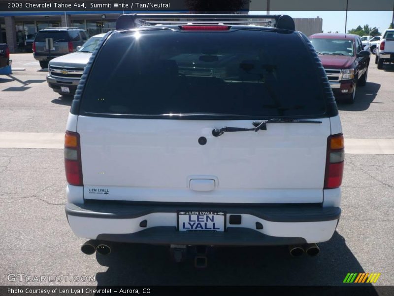 Summit White / Tan/Neutral 2003 Chevrolet Tahoe 4x4