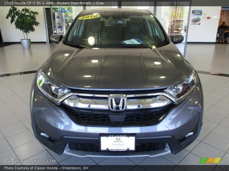 Modern Steel Metallic / Gray 2019 Honda CR-V EX-L AWD