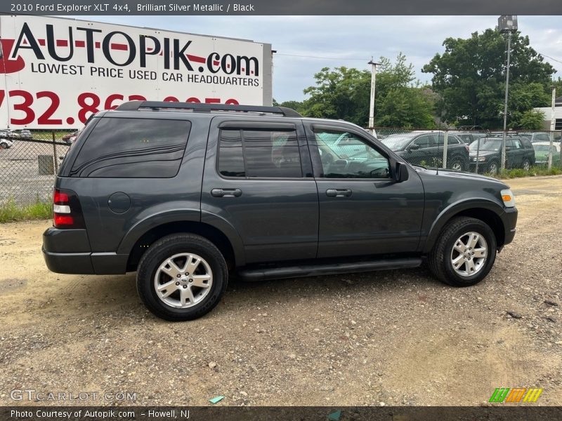 Brilliant Silver Metallic / Black 2010 Ford Explorer XLT 4x4