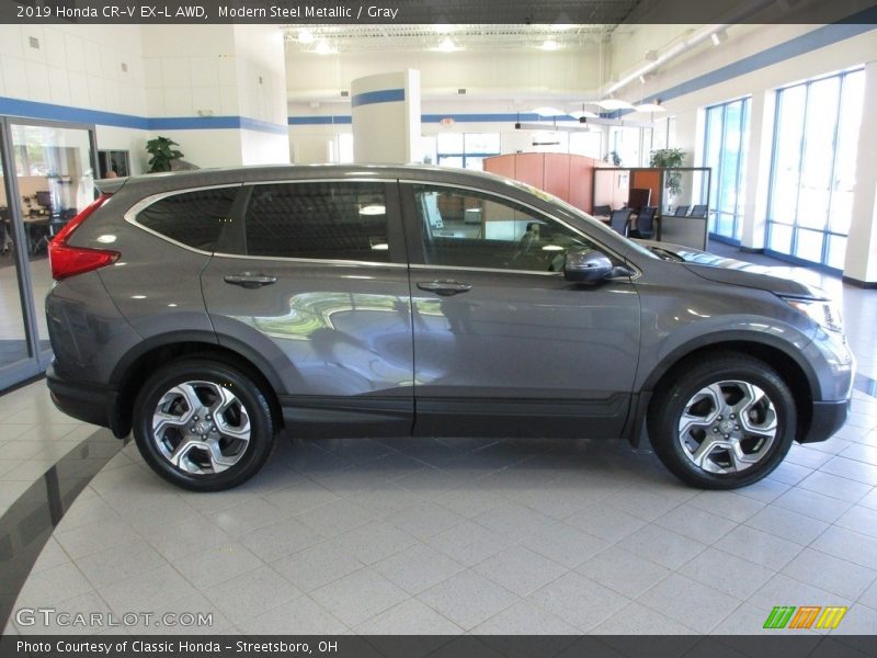 Modern Steel Metallic / Gray 2019 Honda CR-V EX-L AWD