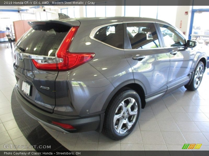 Modern Steel Metallic / Gray 2019 Honda CR-V EX-L AWD
