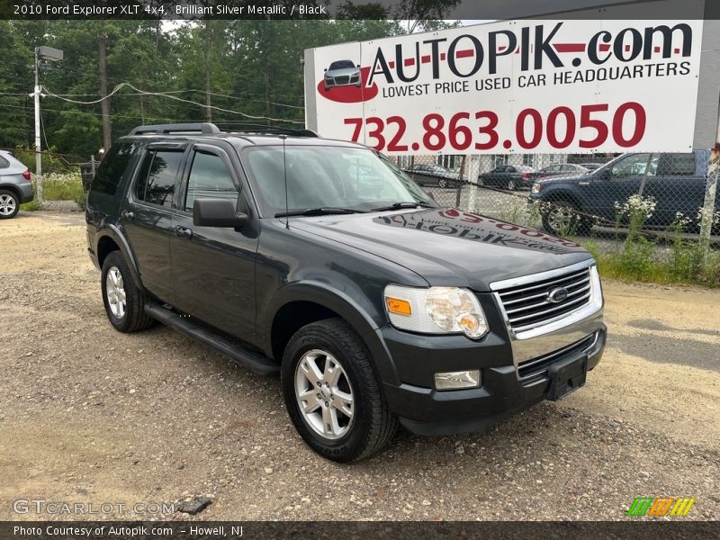 Brilliant Silver Metallic / Black 2010 Ford Explorer XLT 4x4