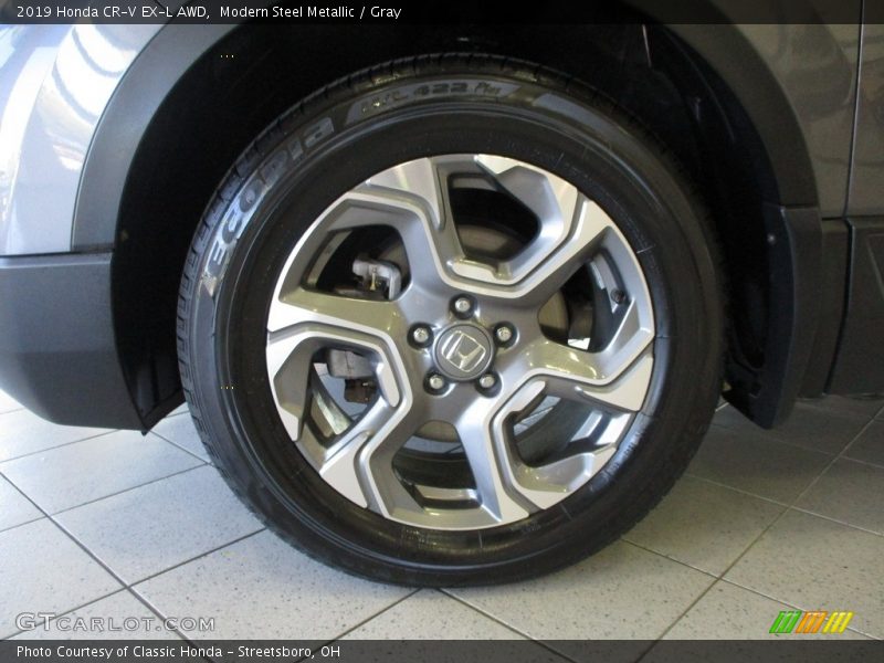 Modern Steel Metallic / Gray 2019 Honda CR-V EX-L AWD