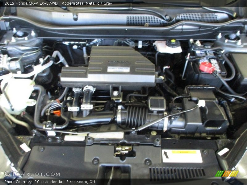 Modern Steel Metallic / Gray 2019 Honda CR-V EX-L AWD
