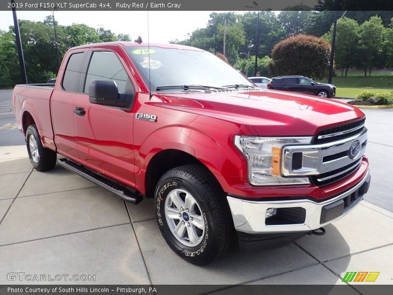 Ruby Red / Earth Gray 2019 Ford F150 XLT SuperCab 4x4