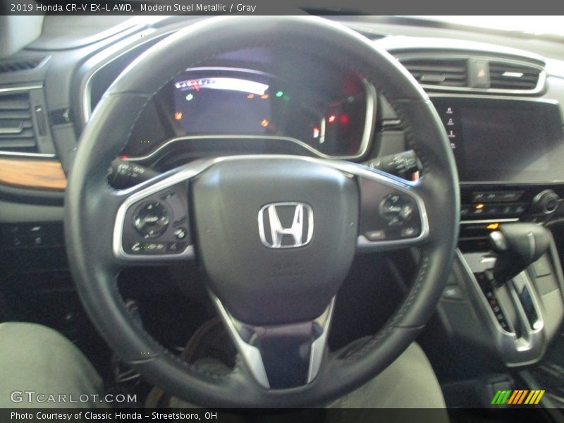 Modern Steel Metallic / Gray 2019 Honda CR-V EX-L AWD