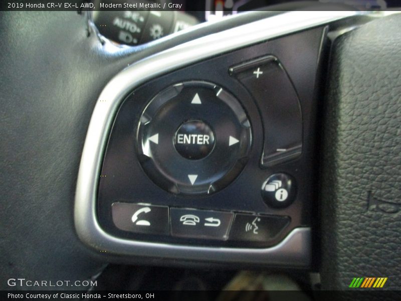 Modern Steel Metallic / Gray 2019 Honda CR-V EX-L AWD