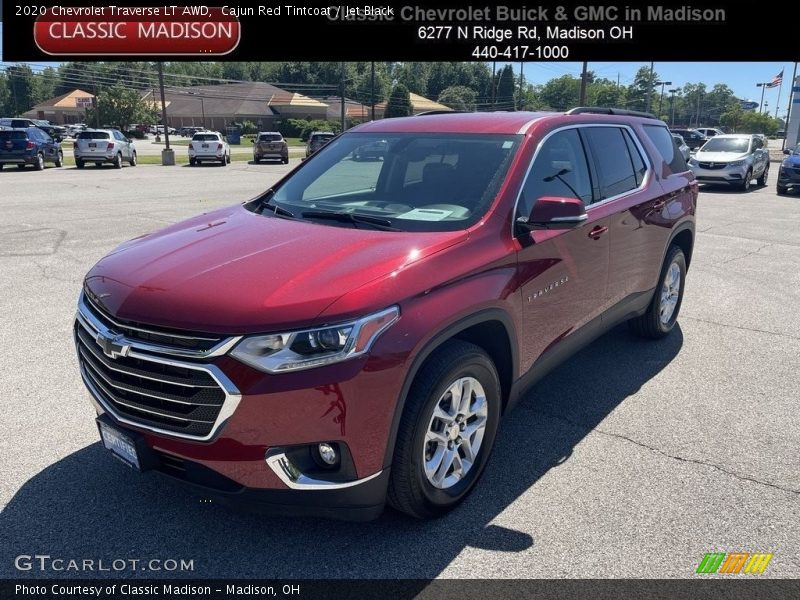Cajun Red Tintcoat / Jet Black 2020 Chevrolet Traverse LT AWD