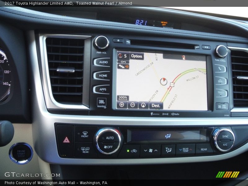 Toasted Walnut Pearl / Almond 2017 Toyota Highlander Limited AWD