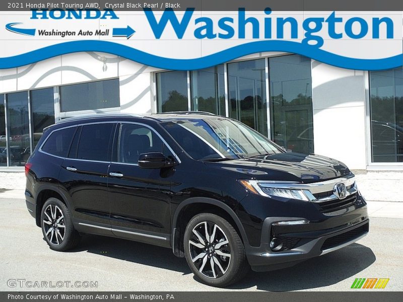 Crystal Black Pearl / Black 2021 Honda Pilot Touring AWD