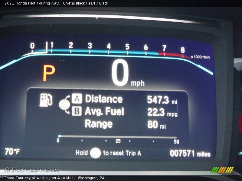 Crystal Black Pearl / Black 2021 Honda Pilot Touring AWD