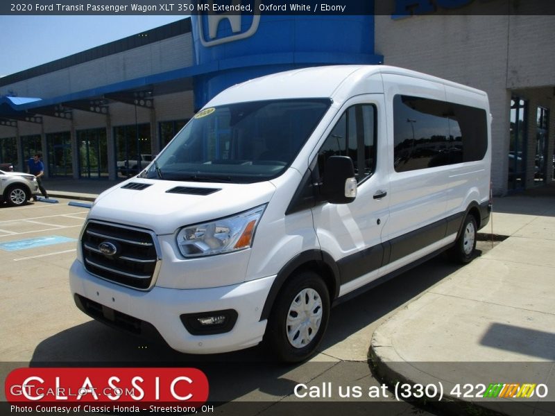Oxford White / Ebony 2020 Ford Transit Passenger Wagon XLT 350 MR Extended