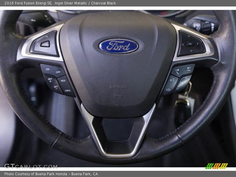 Ingot Silver Metallic / Charcoal Black 2016 Ford Fusion Energi SE