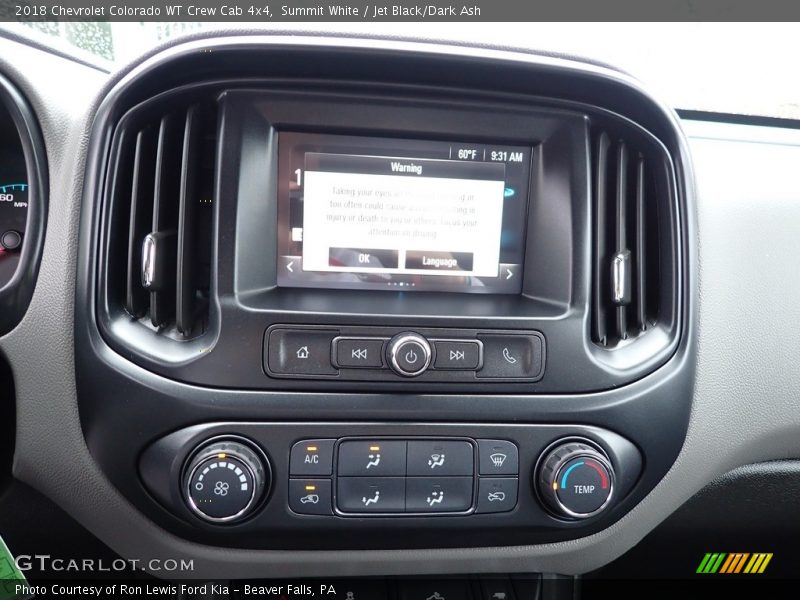 Summit White / Jet Black/Dark Ash 2018 Chevrolet Colorado WT Crew Cab 4x4