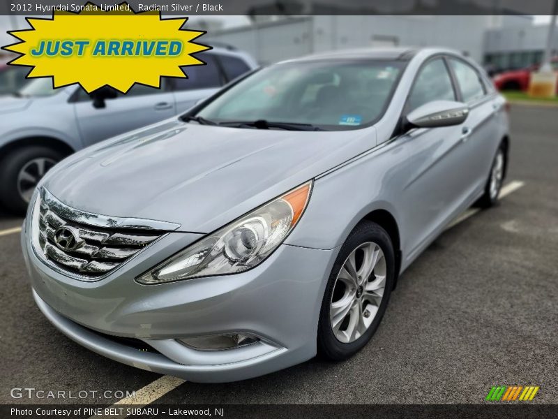 Radiant Silver / Black 2012 Hyundai Sonata Limited