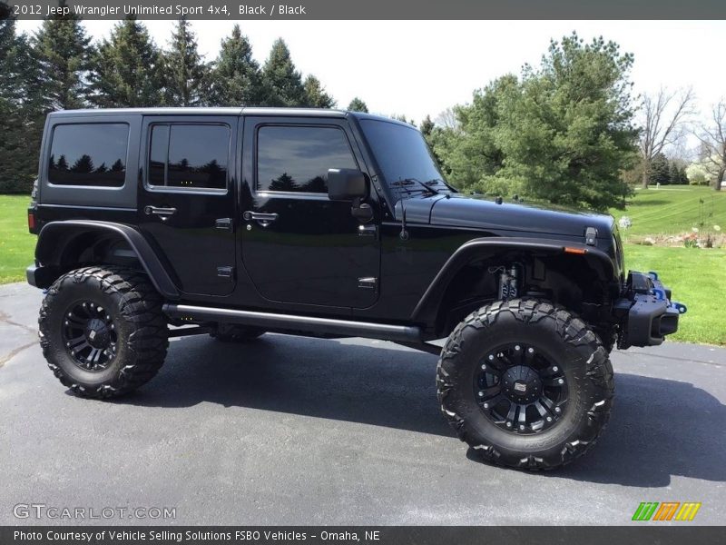 Black / Black 2012 Jeep Wrangler Unlimited Sport 4x4