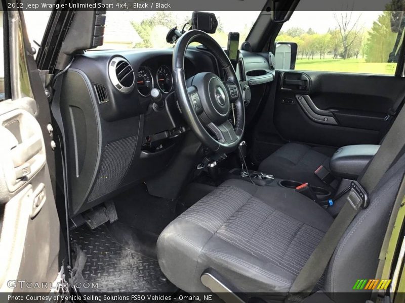 Black / Black 2012 Jeep Wrangler Unlimited Sport 4x4