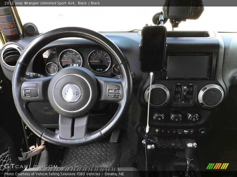 Black / Black 2012 Jeep Wrangler Unlimited Sport 4x4