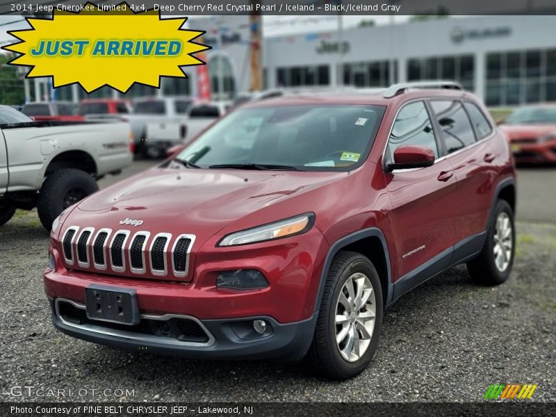 Deep Cherry Red Crystal Pearl / Iceland - Black/Iceland Gray 2014 Jeep Cherokee Limited 4x4