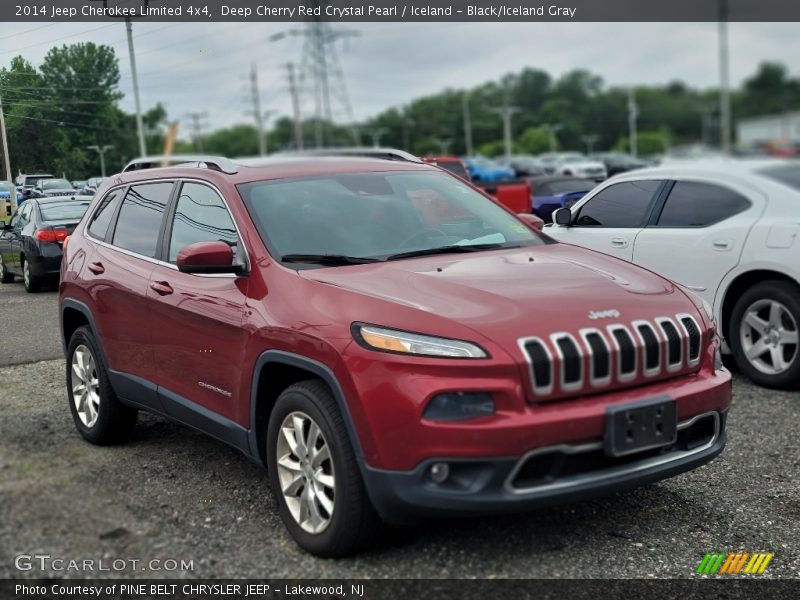 Deep Cherry Red Crystal Pearl / Iceland - Black/Iceland Gray 2014 Jeep Cherokee Limited 4x4