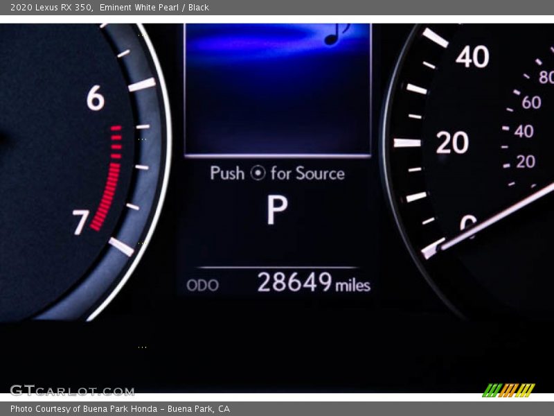 Eminent White Pearl / Black 2020 Lexus RX 350