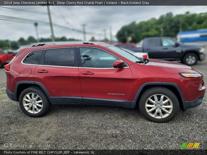 Deep Cherry Red Crystal Pearl / Iceland - Black/Iceland Gray 2014 Jeep Cherokee Limited 4x4