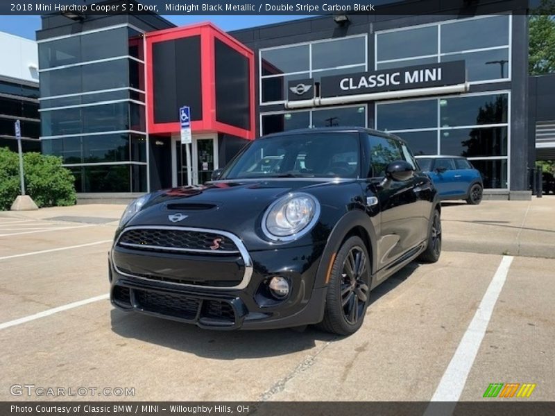 Midnight Black Metallic / Double Stripe Carbon Black 2018 Mini Hardtop Cooper S 2 Door