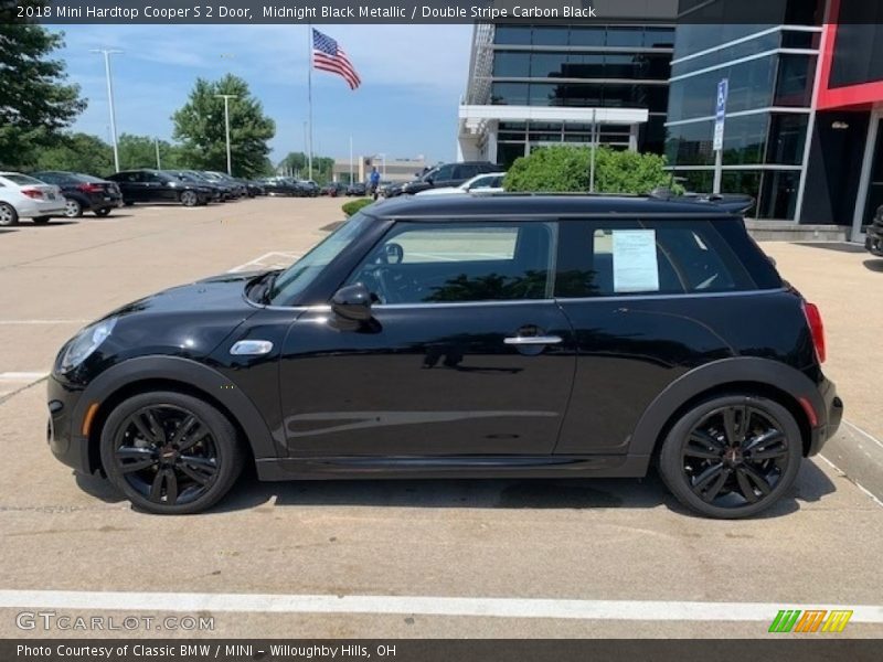 Midnight Black Metallic / Double Stripe Carbon Black 2018 Mini Hardtop Cooper S 2 Door