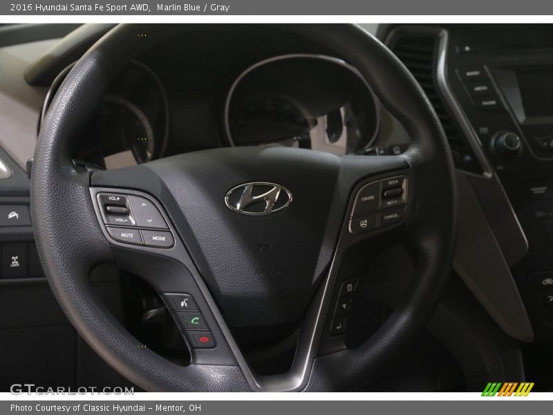 Marlin Blue / Gray 2016 Hyundai Santa Fe Sport AWD