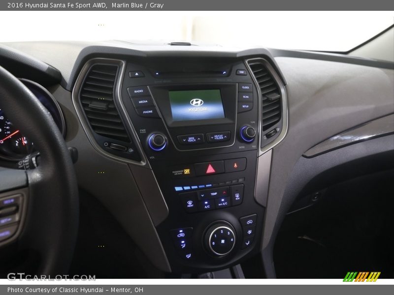 Marlin Blue / Gray 2016 Hyundai Santa Fe Sport AWD