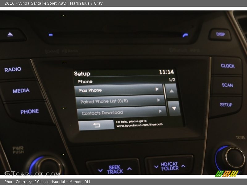 Marlin Blue / Gray 2016 Hyundai Santa Fe Sport AWD