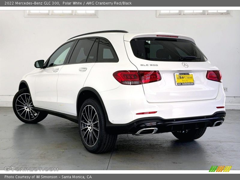 Polar White / AMG Cranberry Red/Black 2022 Mercedes-Benz GLC 300