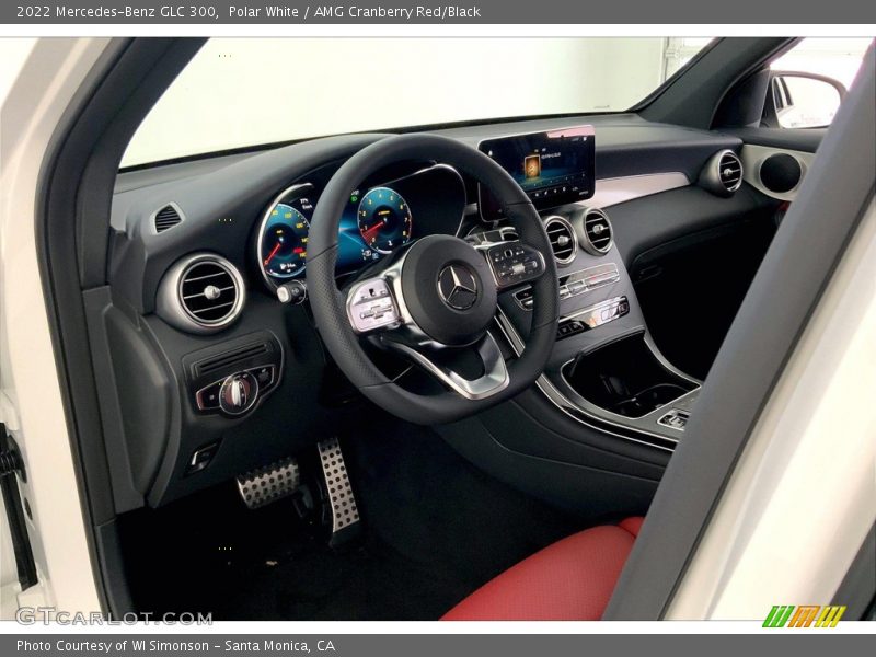 Polar White / AMG Cranberry Red/Black 2022 Mercedes-Benz GLC 300