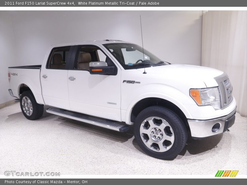 White Platinum Metallic Tri-Coat / Pale Adobe 2011 Ford F150 Lariat SuperCrew 4x4